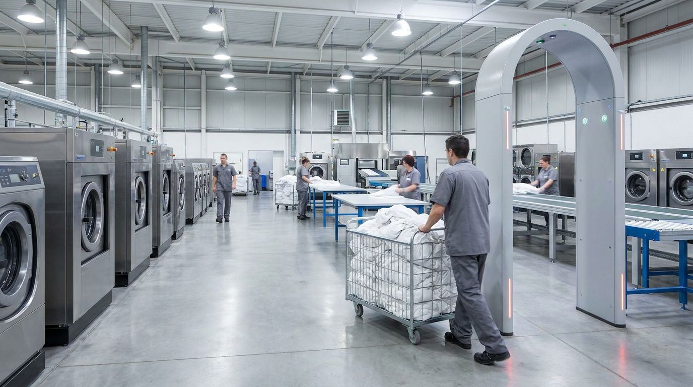 RFID tracking in commercial laundries
